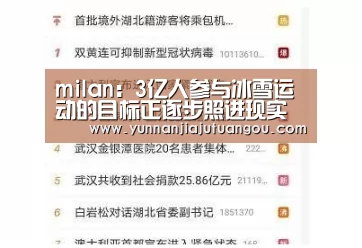 milan:3亿人参与冰雪运动的目标正逐步照进现实(图1) milan:3亿人参与冰雪运动的目标正逐步照进现实(图1)